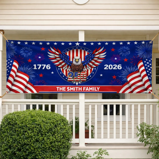 🎉Custom Horizontal Banner - Personalized America 250th Anniversary