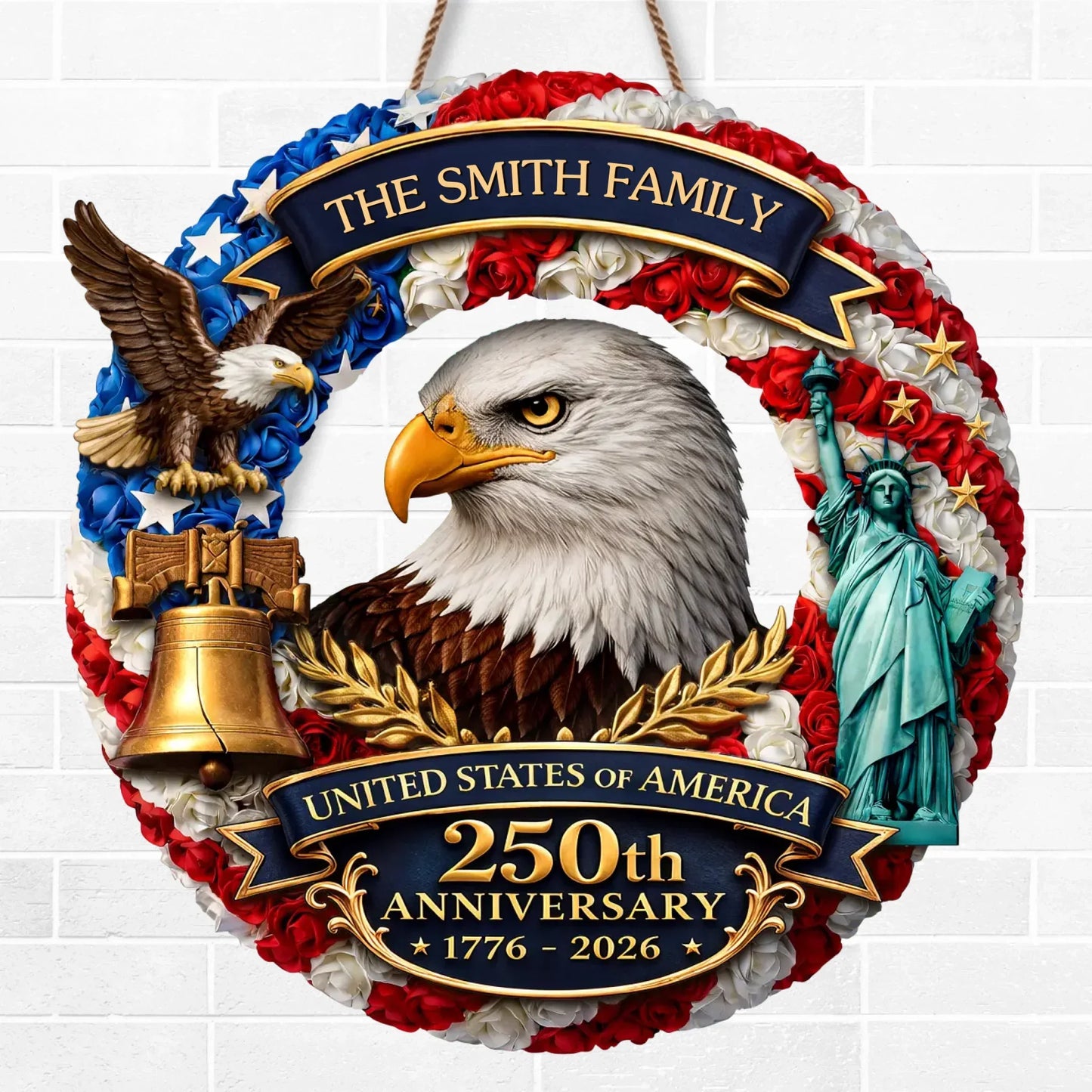 Custom wooden signage - a personalized gift for the 250th anniversary of the founding of the United States