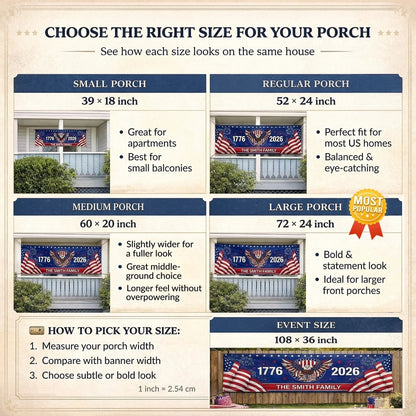 🎉Custom Horizontal Banner - Personalized America 250th Anniversary
