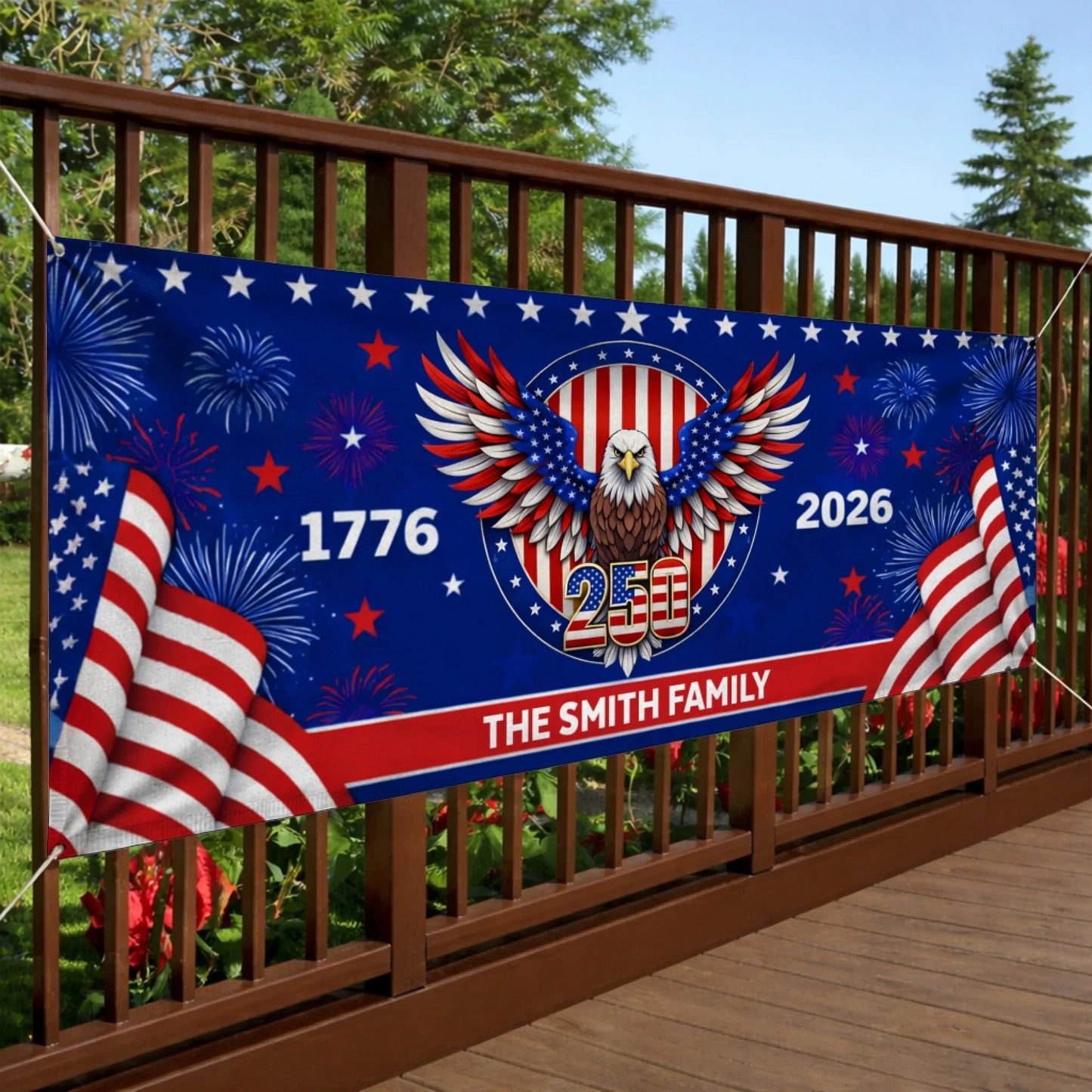 🎉Custom Horizontal Banner - Personalized America 250th Anniversary