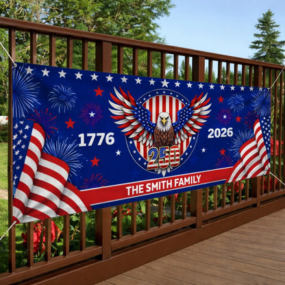🎉Custom Horizontal Banner - Personalized America 250th Anniversary