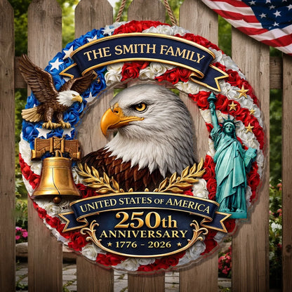 Custom wooden signage - a personalized gift for the 250th anniversary of the founding of the United States