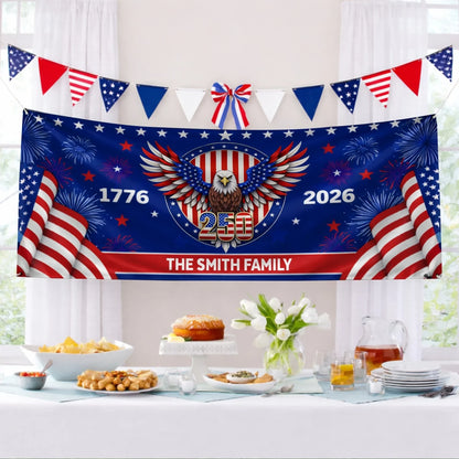 🎉Custom Horizontal Banner - Personalized America 250th Anniversary