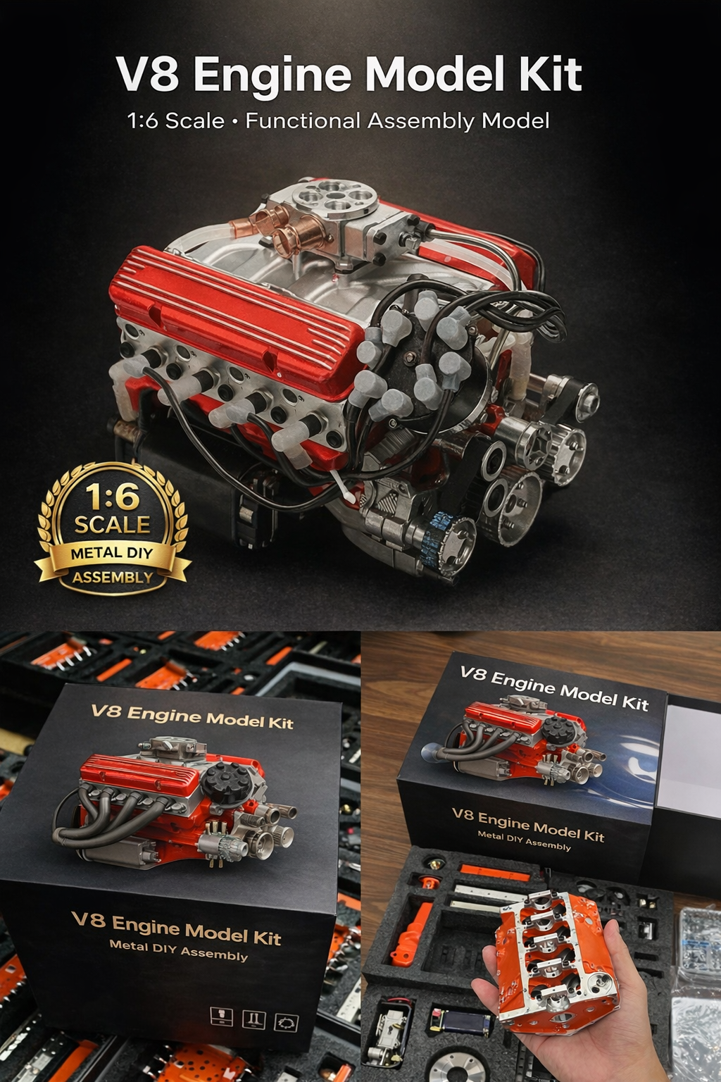 🎉Last Day Promotion 76% OFF + FREESHIPPING🔥 - Gasoline OHV V8 Small-block Engine Model Kits